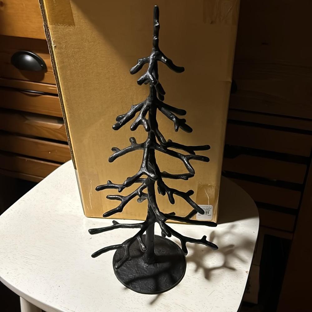 Pottery Barn Medium 14” Sculpted Bronze Tree BNIB SOLD OUT!